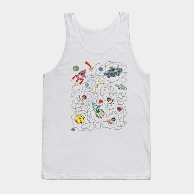 Cats Space Tank Top by Daskind